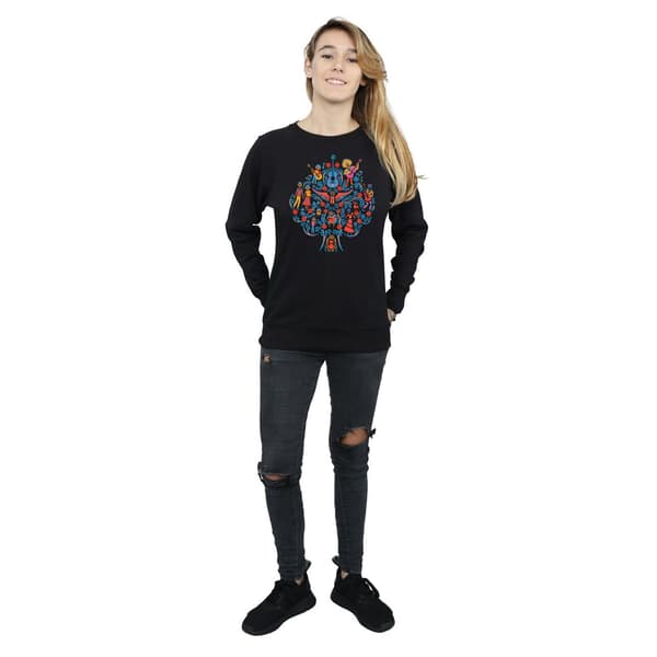 Disney Dam/Dam Coco Träd Mönstrad Tröja L Svart Black L