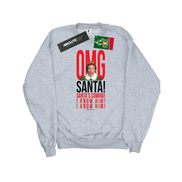 Elf Mens OMG Santa I Know Him Sweatshirt 4XL Sports Grey Sports Grey 4XL