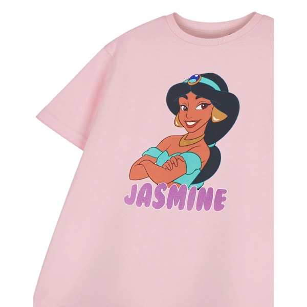 Prinsessan Jasmine T-shirt med korta ärmar för flickor 3-4 år Rosa Pink 3-4 Years