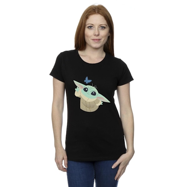 Star Wars Dam/Damer The Mandalorian Butterfly Catching Bomull T-shirt Black M