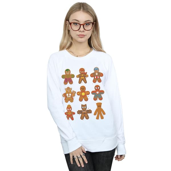 Marvel Dam/Damer Avengers Jul Pepparkaka Sweatshirt White M