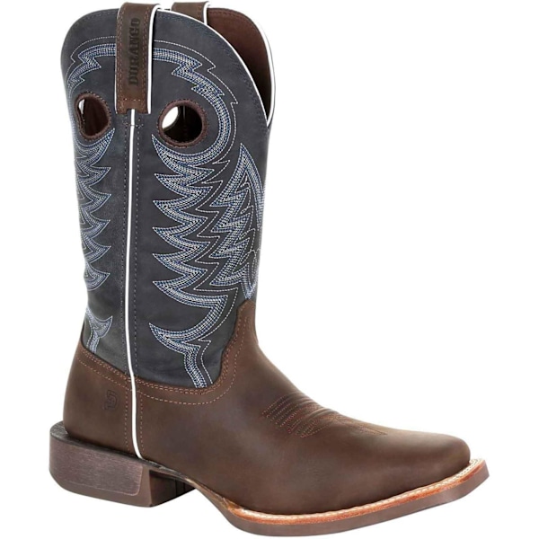 Durango Rebel Pro Cowboy Boots i fullnarvläder för män, 8 UK Bel Belgian Brown/Denim Blue 8 UK