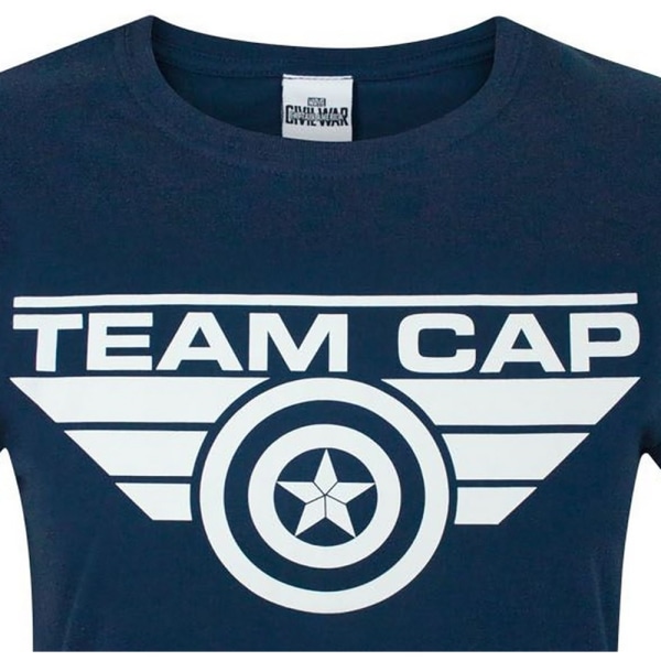 Captain America Womens/Ladies Civil War Team Cap T-Shirt 2XL Bl Blue 2XL