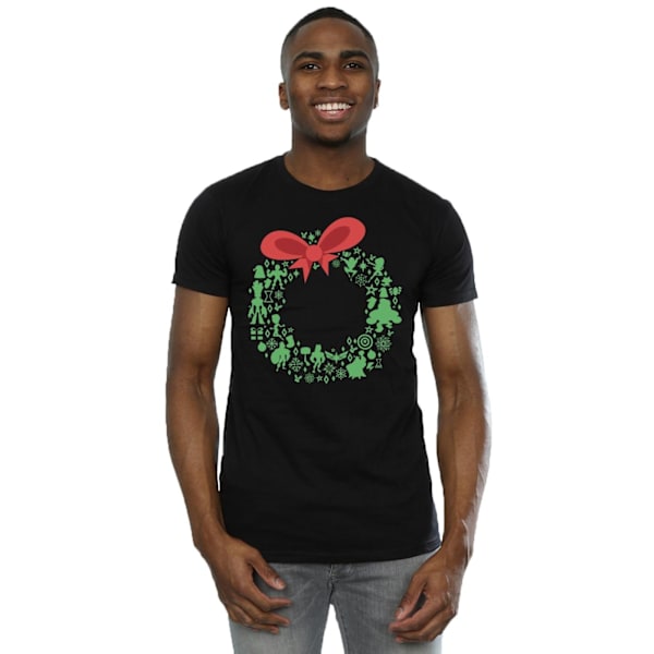 Marvel Avengers Julkrans T-shirt för män 5XL Svart Black 5XL