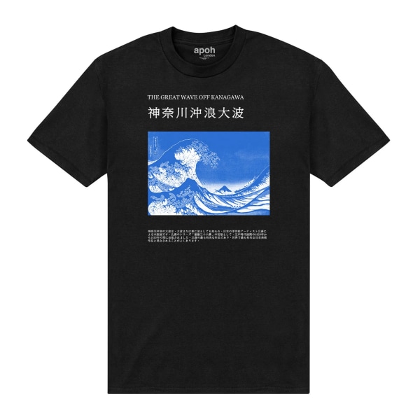 Apoh Unisex Vuxen Off Kanagawa Hokusai T-shirt S Svart Black S