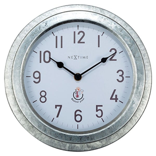 Nextime Poppy Galvaniserad Väggklocka i Färg - 22cm One Size Silv Silver One Size