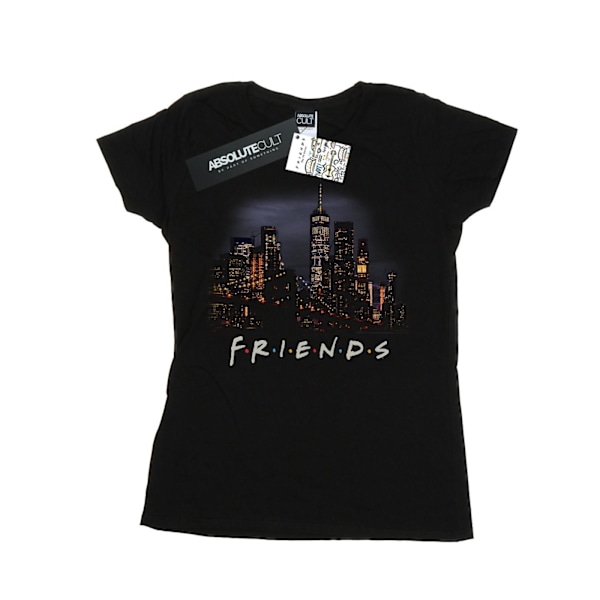 Friends Dam/Kvinnor Natt Skyline Bomull T-shirt L Svart Black L