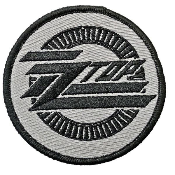 ZZ Top Logo Circle Iron On Patch One Size Svart/Grå Black/Grey One Size