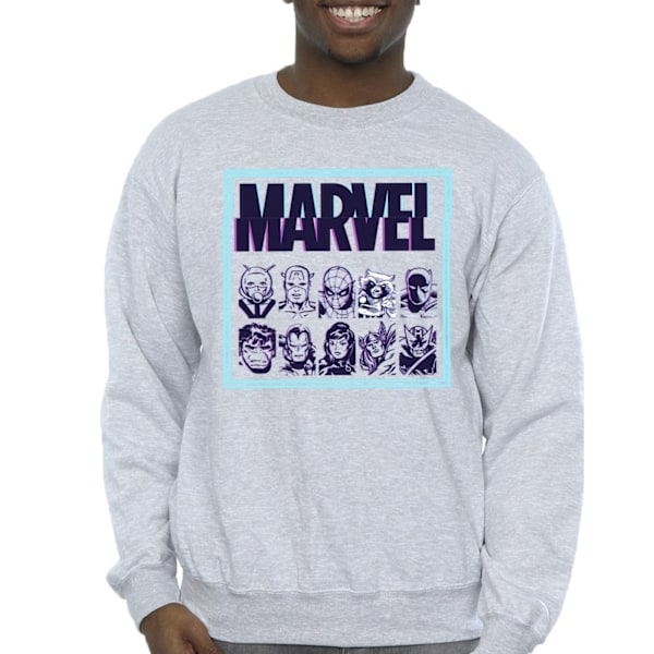 Marvel Comics Glitch Sweatshirt S Sports Grey för män Sports Grey S