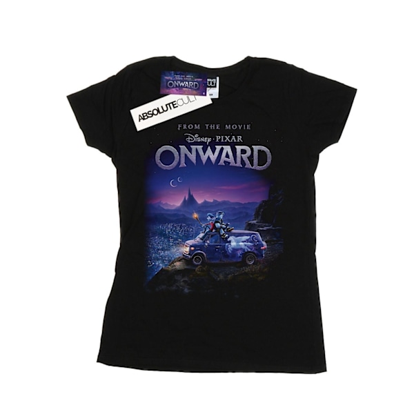 Disney Dam/Kvinnor Onward Poster Art Bomull T-shirt S Svart Black S
