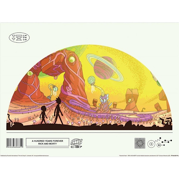Rick And Morty Classrickal Hundra År Pappersaffisch 30cm x 40 Multicoloured 30cm x 40cm