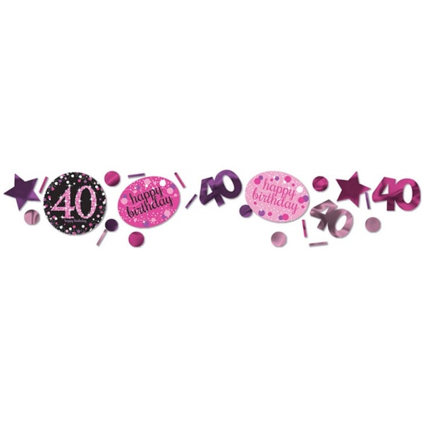 Amscan 1,2 oz rosa 40-årsdag mousserande konfetti 1,2 oz rosa Pink 1.2oz