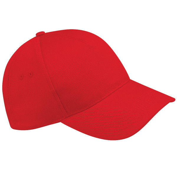 Beechfield Unisex Ultimate 5 Panel Baseball Cap (2-pack) One Classic Red One Size
