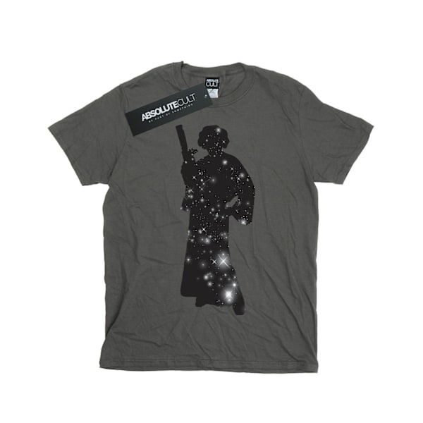 Star Wars T-shirt med Princess Leia-stjärnor, S, kolgrå Charcoal S