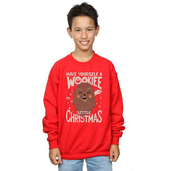 Star Wars Boys Wookiee Little Christmas Sweatshirt 7-8 år Röd Red 7-8 Years