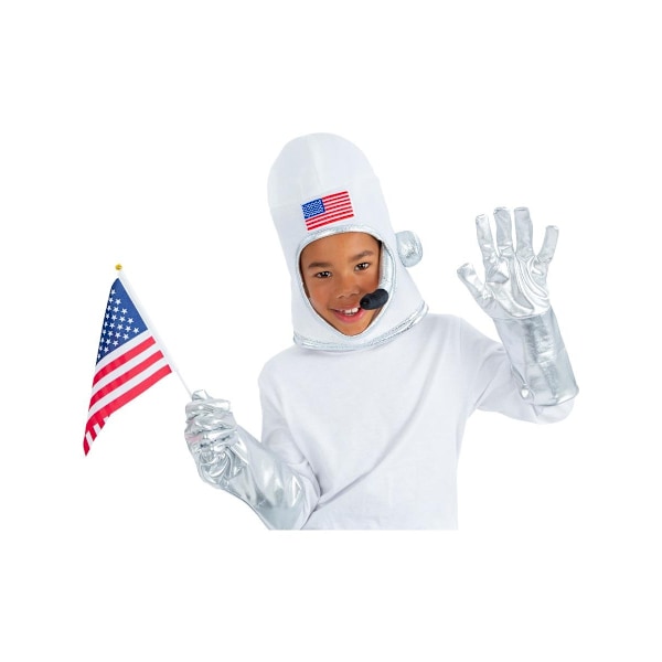 Smiffys Barn/Barn Astronaut Kostym Tillbehör Set One Size White/Silver One Size