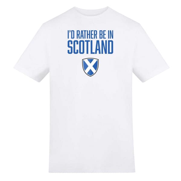 AWD Herr Rather Be Scotland T-shirt M Vit White M