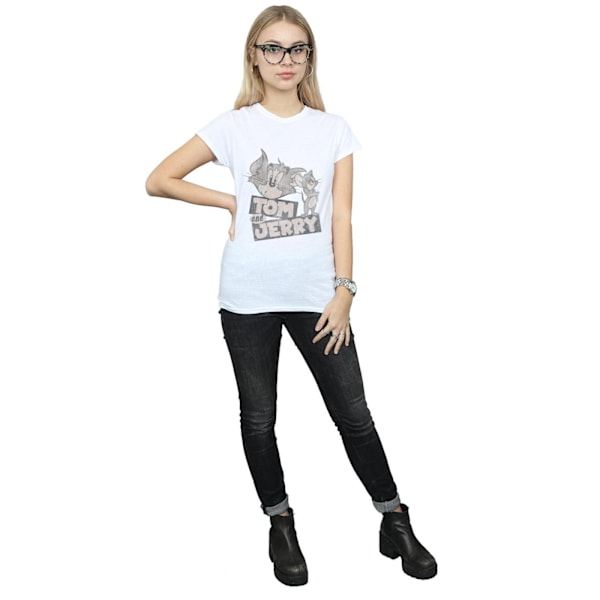 Tom och Jerry Dam/Dam Wink Bomull T-shirt L Vit White L