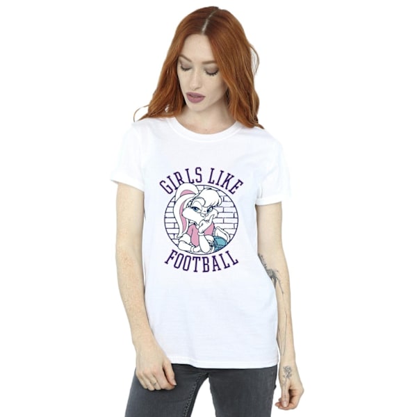 Looney Tunes Dam/Damer Lola Bunny Flickor Gillar Fotboll Cotto White S