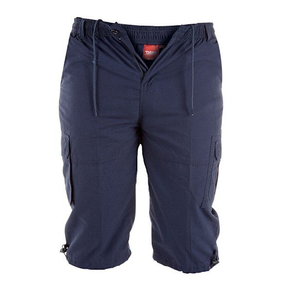 D555 Herr Mason Kingsize Cargo Capri Shorts 6XL Marinblå Navy 6XL