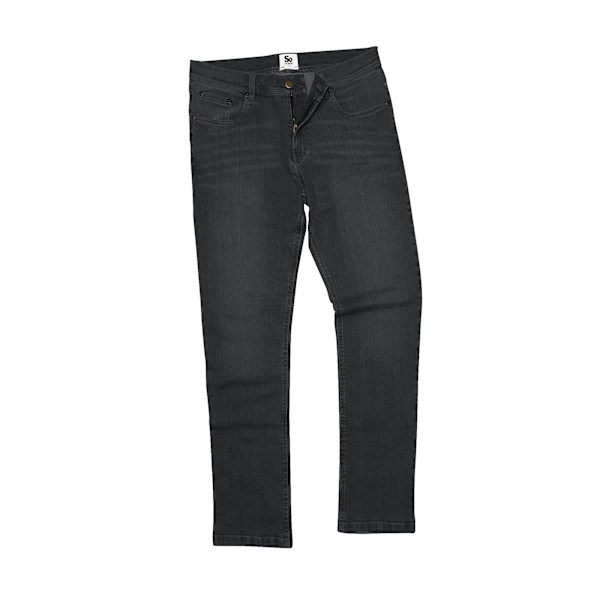 AWDis So Denim Mens Leo Straight Fit Jeans 40R Svart Black 40R