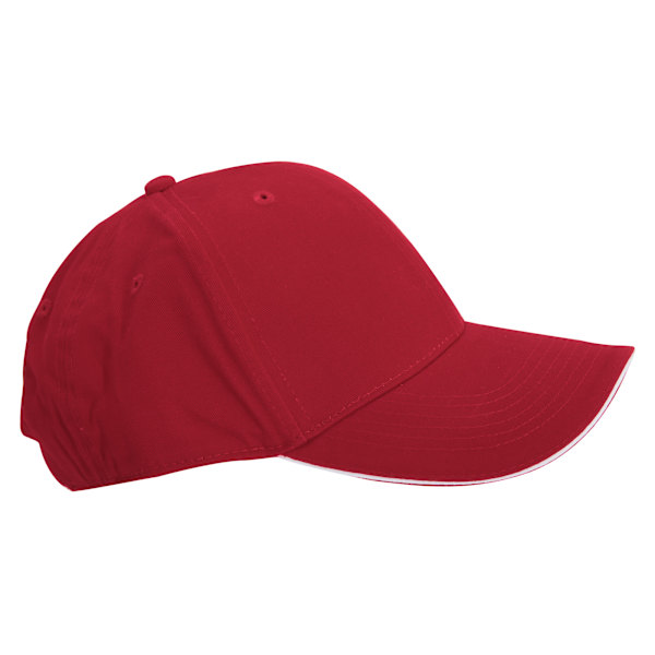 Beechfield Vuxen Unisex Athleisure Bomull Baseball Cap (2-pack) Classic Red/White One Size