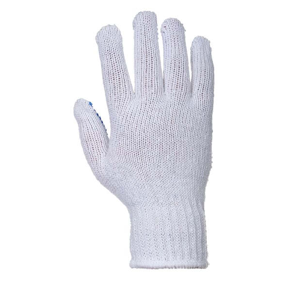 Portwest Unisex Classic Polka Dot Grip-handskar XL Vit/Blå White/Blue XL