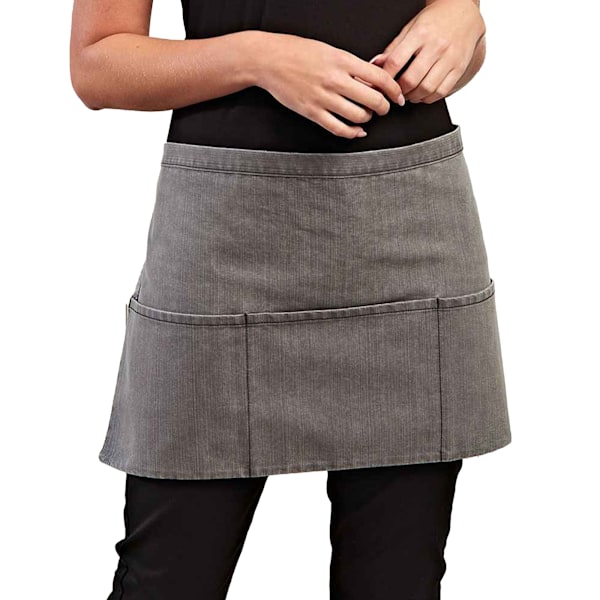 Premier Ladies/Womens Colours 3 Pocket Apron / Workwear One Size Grey Denim One Size
