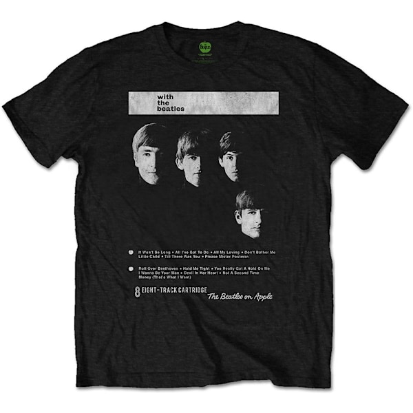 The Beatles Unisex Adult 8 Track T-Shirt S Svart Black S