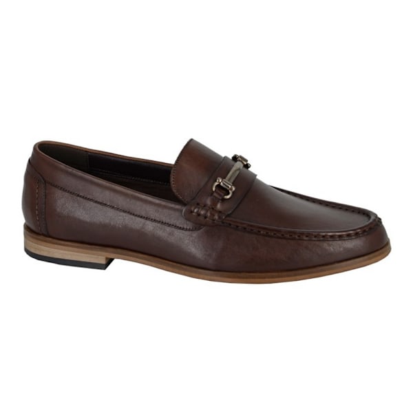 Roamers herr loafers i läder 7 UK mörkbrun Dark Brown 7 UK