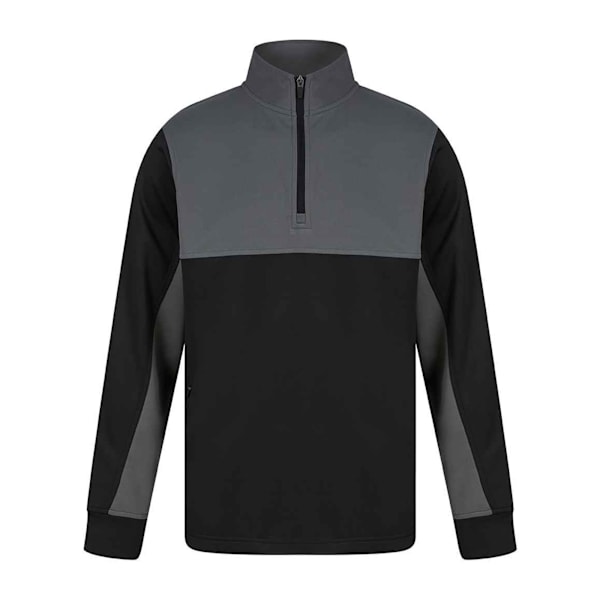 Finden & Hales Barn/Barn Quarter Zip Fleece Top 5-6 År Black/Gunmetal Grey 5-6 Years