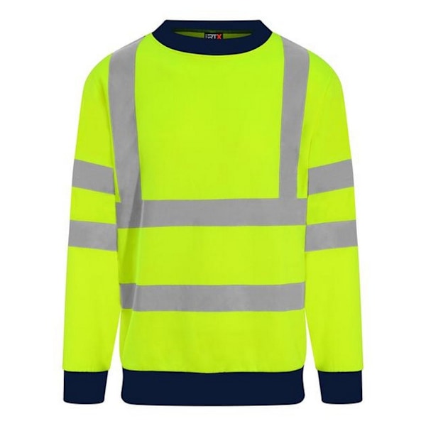 PRO RTX Herr Hög Synlighet Sweatshirt 4XL Gul/Marinblå Yellow/Navy 4XL