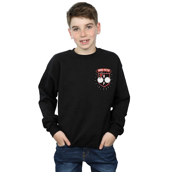 Harry Potter Boys Toon Glasses Pocket Sweatshirt 12-13 år Blå Black 12-13 Years