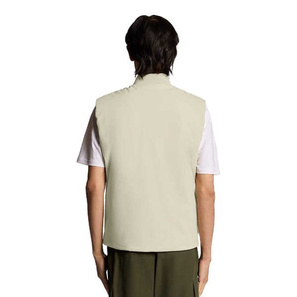Lyle & Scott Quiltad Shell Gilet för män M Brun Brown M