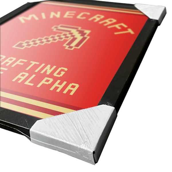 Minecraft Crafting Since Alpha Inramad Poster 40cm x 30cm Röd/Gul Red/Yellow 40cm x 30cm