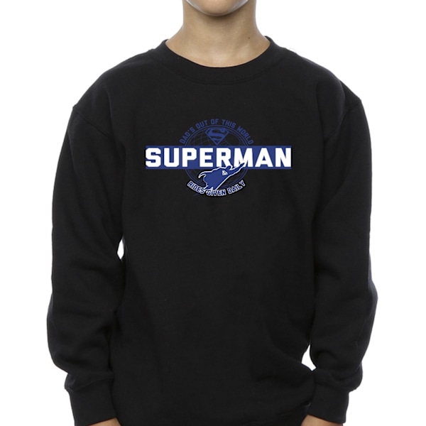 DC Comics Boys Superman Out Of This World Sweatshirt 12-13 År Black 12-13 Years