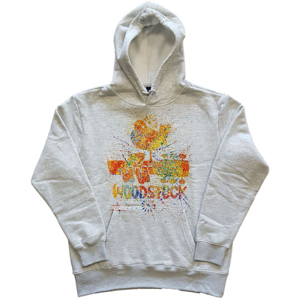 Woodstock Unisex Vuxen Splattered Hoodie XL Off White Off White XL