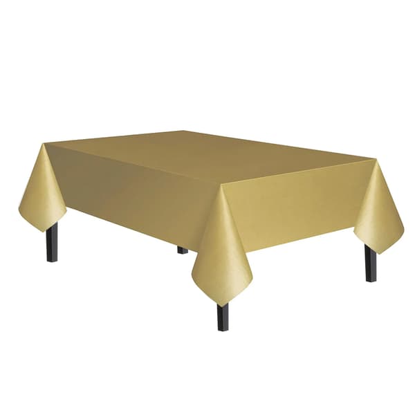 Unique Party Rektangulär Bordsduk i Plast One Size Guld Gold One Size