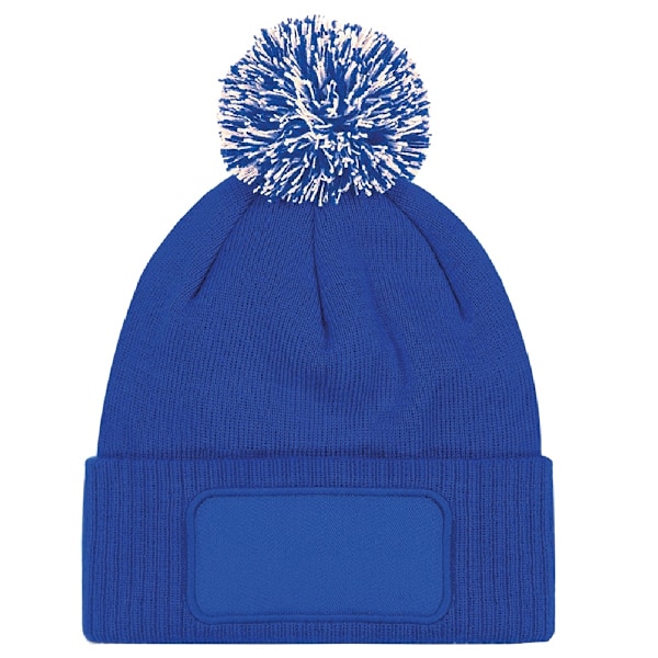 Beechfield Unisex Vuxen Snowstar Printers Mössa One Size Brig Bright Royal/off White One Size