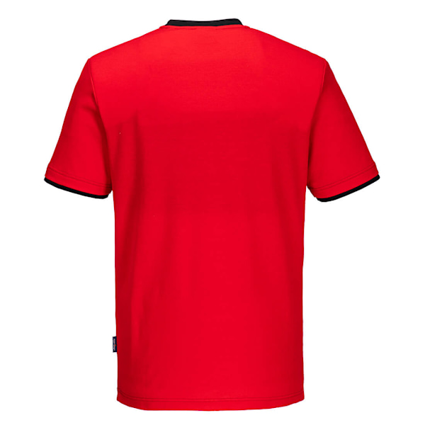 Portwest Herr Bomull Aktiv T-shirt M Röd/Svart Red/Black M