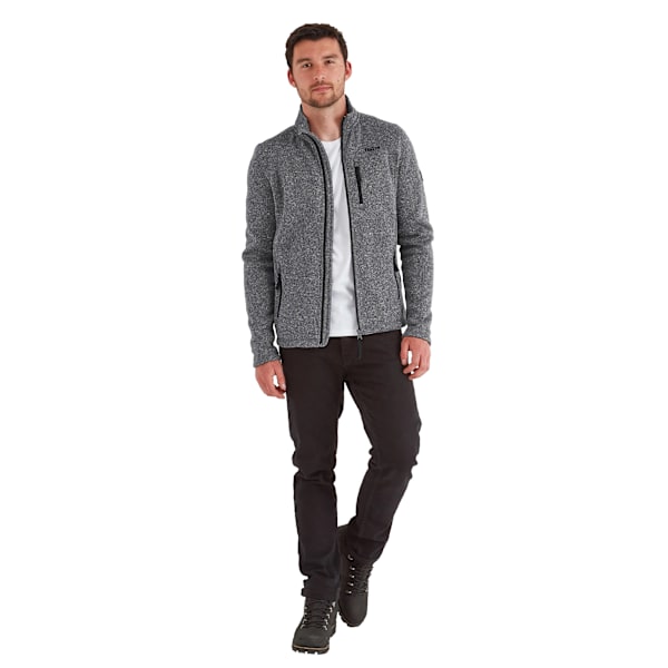 TOG24 Cresswell Marl Knitlook Fleecejacka för Herrar XL Mörkgrå Dark Grey XL