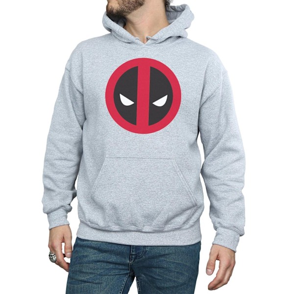 Marvel Deadpool Stor Ren Logotyp Hoodie L Sports Grey Sports Grey L