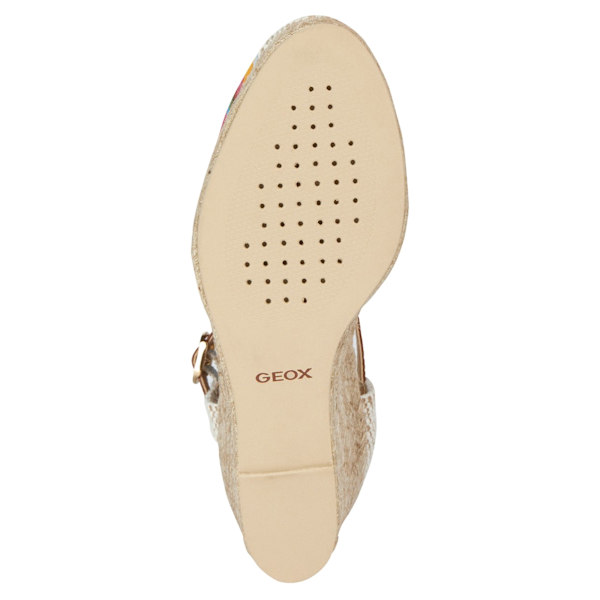 Geox Dam/Dam Gelsa A Läder Rem Sandaler 4 UK Kamel Camel 4 UK