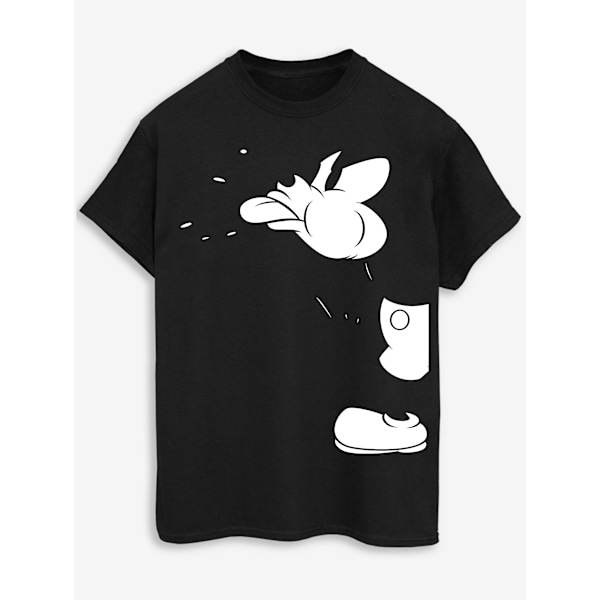 Disney Dam/Kvinnor Mickey Mouse Cut Bomull Boyfriend T-shirt Black M