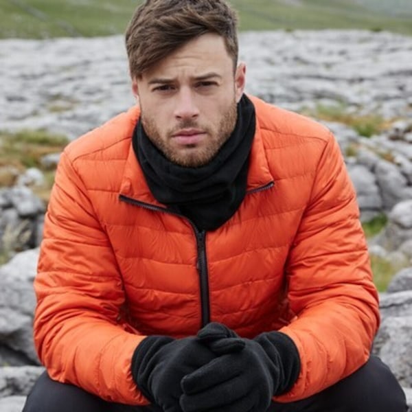 Beechfield Återvunnen Fleecehandskar L-XL Svart Black L-XL