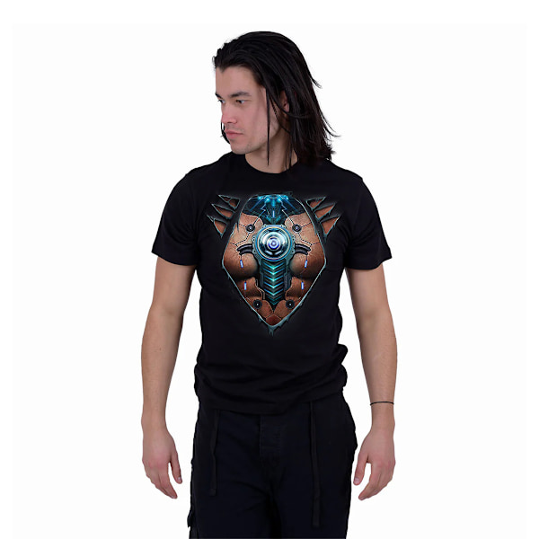 Spiral Direct Unisex Adult Cyber Skin T-Shirt L Svart Black L