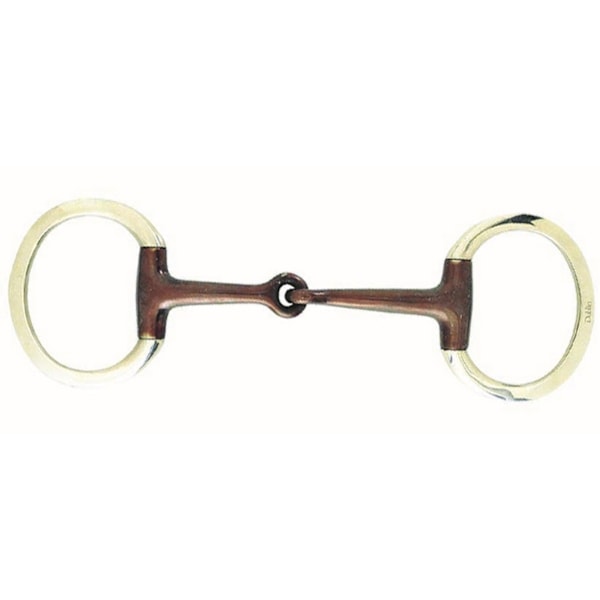 Korsteel Sweet Iron Jointed Eggbutt Snaffle Bit 5in Svart Black 5in