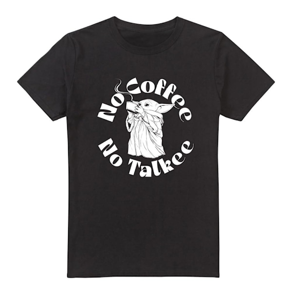 Star Wars: The Mandalorian Herr Ingen Kaffe Inget Prat Grogu T-shirt Black 4XL