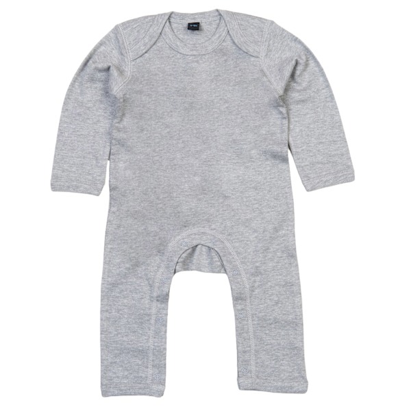 Babybugz Baby Långärmad Babygrow 12-18 Månader Heather Grey Heather Grey 12-18 Months