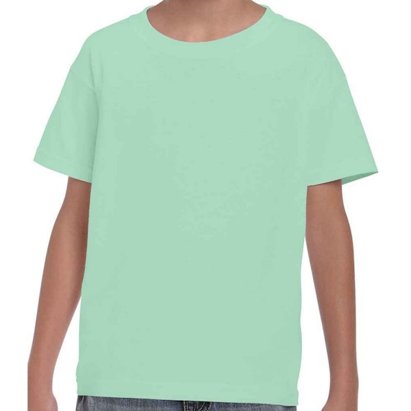 Gildan Barn/Barn Plain Bomull Tung T-shirt 7-8 År Mint Mint 7-8 Years